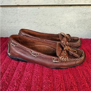 L.L. Bean Tasseled Brown Slip on Moccasin Shoes Women’s Size: 6 Medium